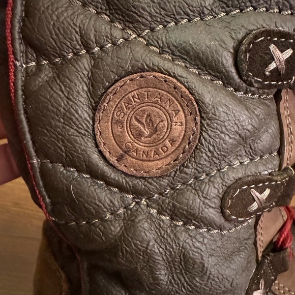 SANTANA CANADA Lace Up Brown Leather Winter Boots Size 40EU 9.5US - Picture 4 of 15